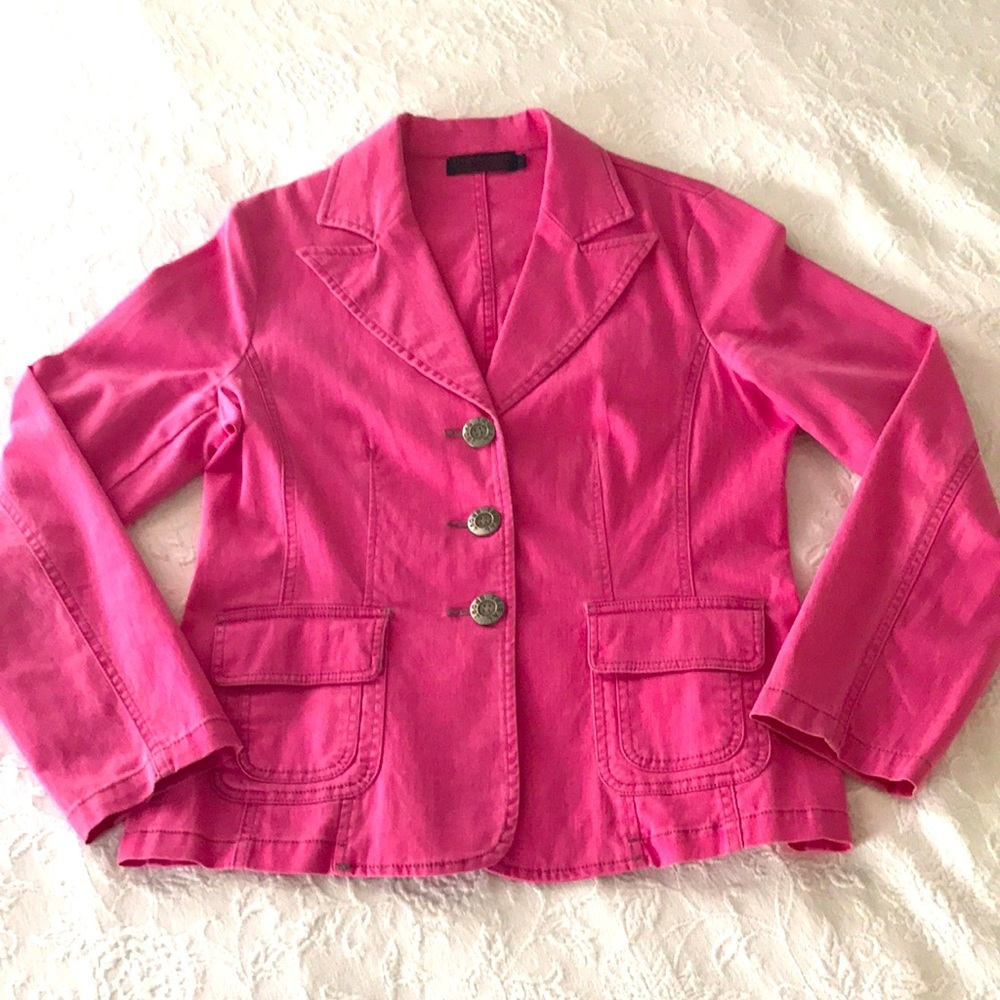 Triba Denim Jacket in Faded Hot Pink